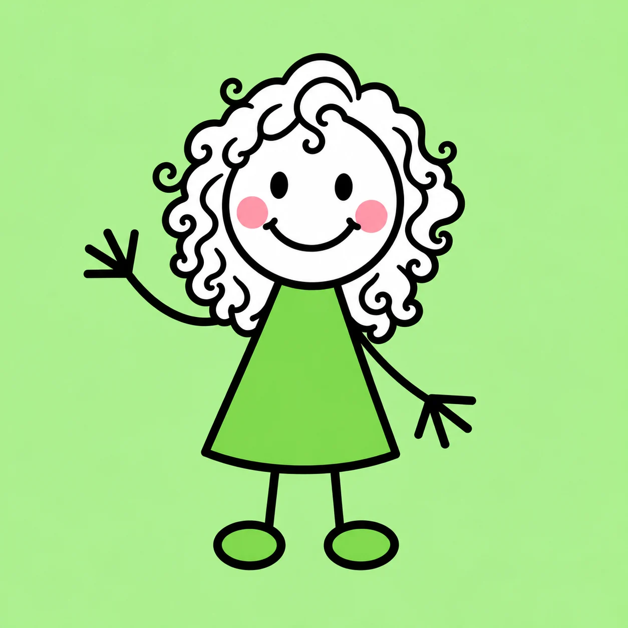 Muñeca verde de PiMiLe para Maitane Velázquez Cortés
